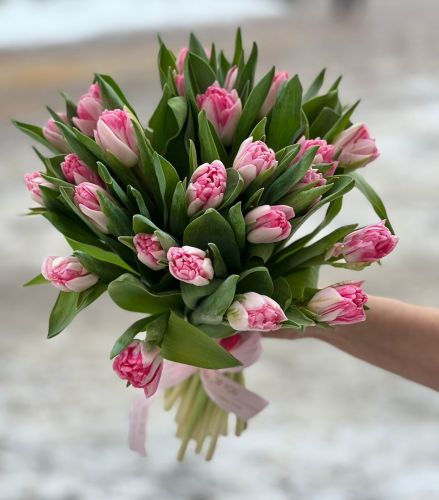 Букет из розовых тюльпанов "Саманта" заказать в интернет-магазине с доставкой по Ярославлю